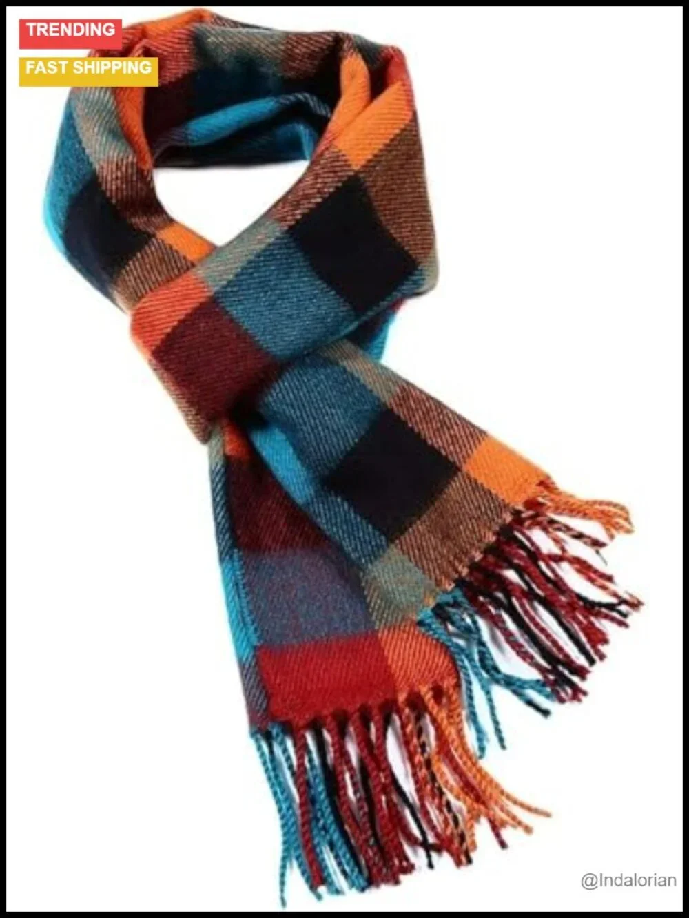 Premium Soft-Touch Plaid Tassel Scarf, Elegant Winter Wrap